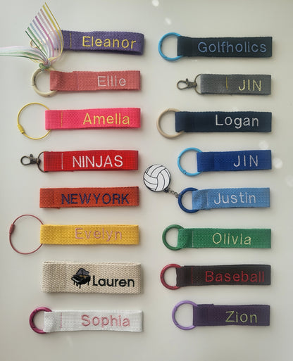 Embroidery nametag+golf charm