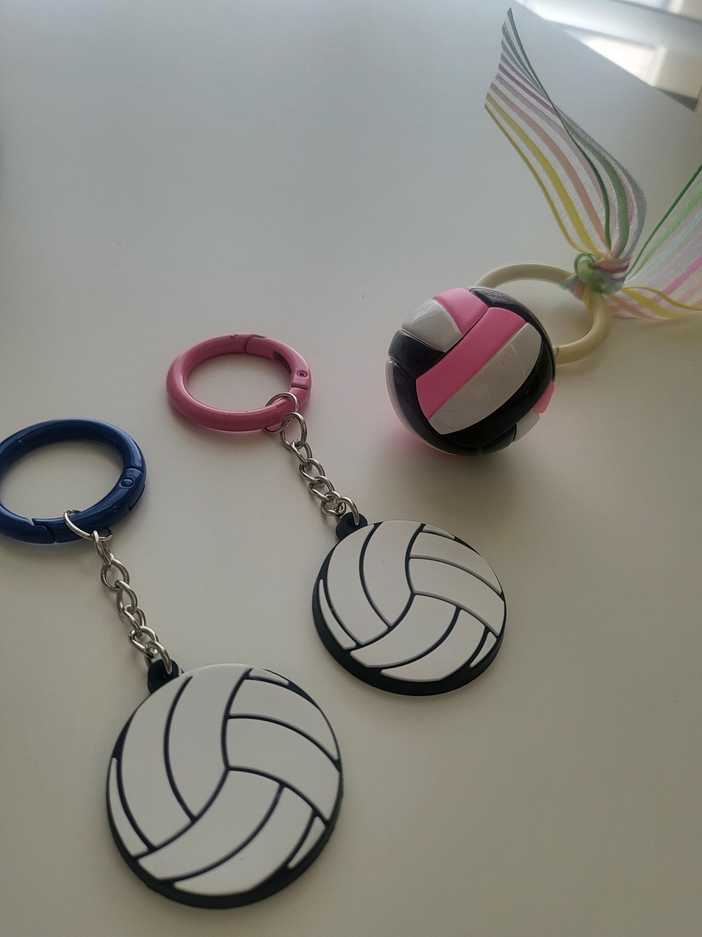 Embroidery nametag + volleyball charm