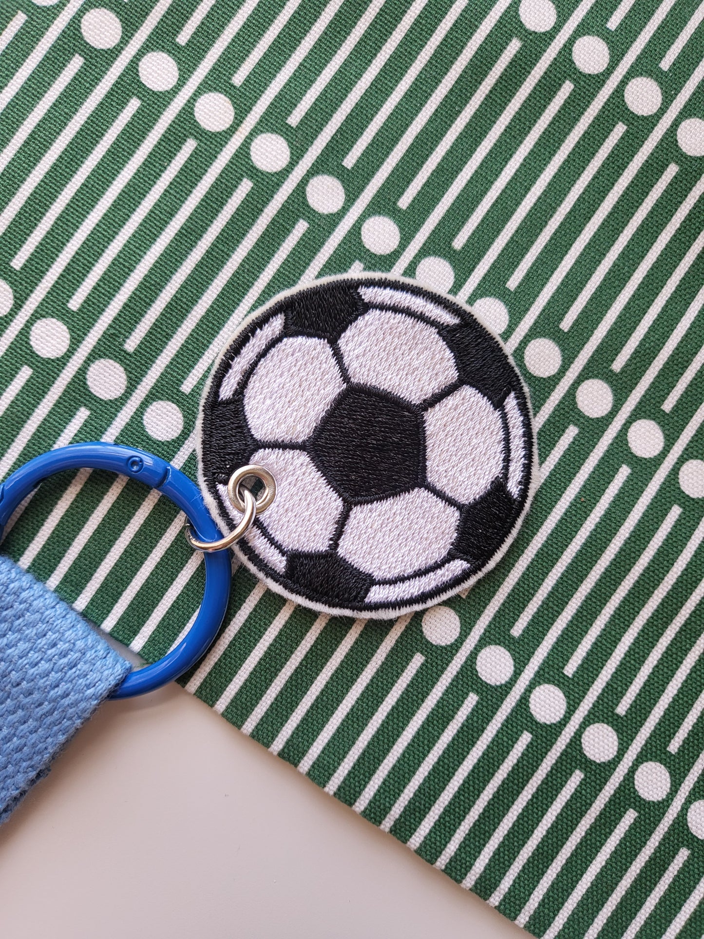 Embroidery nametag+ soccer charms