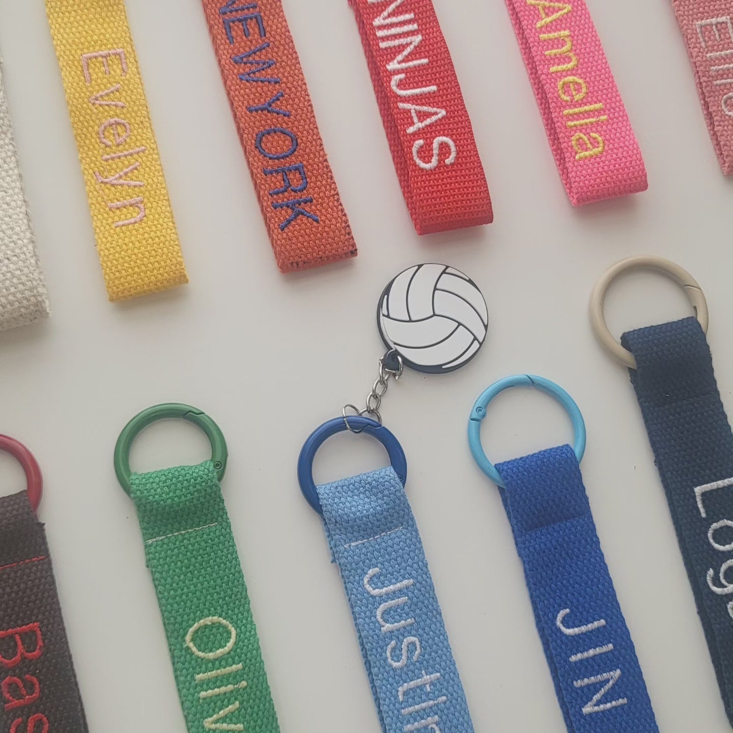 Embroidery nametag+golf charm