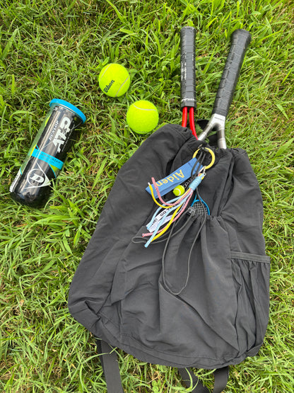 Embroidery nametag+ tennis charms