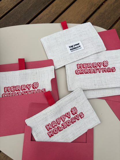 Embroidered Christmas Ornament Card – 3.5” x 5.5” (Fits 4x6 Envelope)