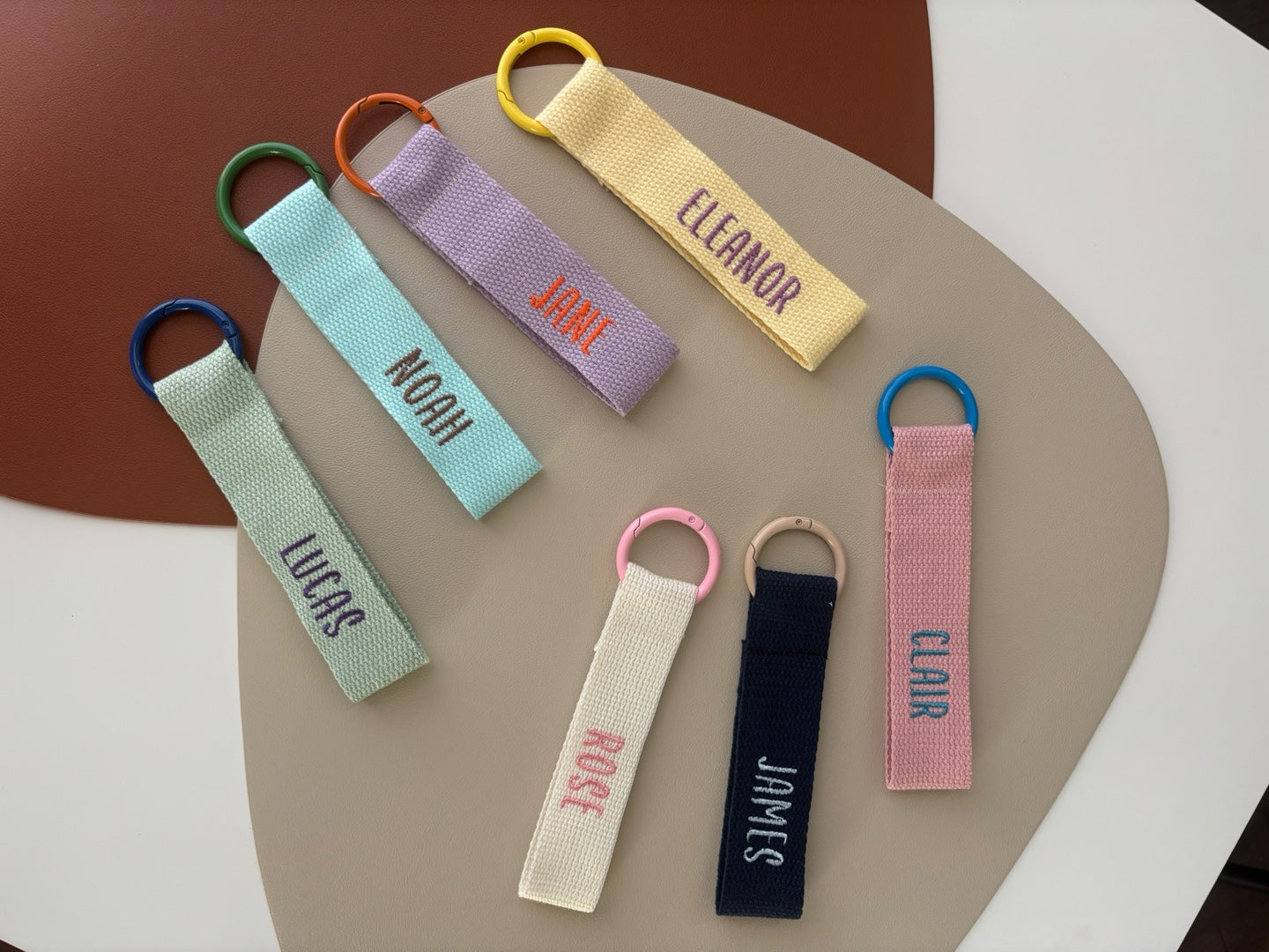 Embroidery nametag + baseball charms